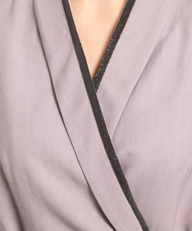 Brunello Cucinelli Фиолетовый жилет с цепочкой мониль MH1262933 изображение 5