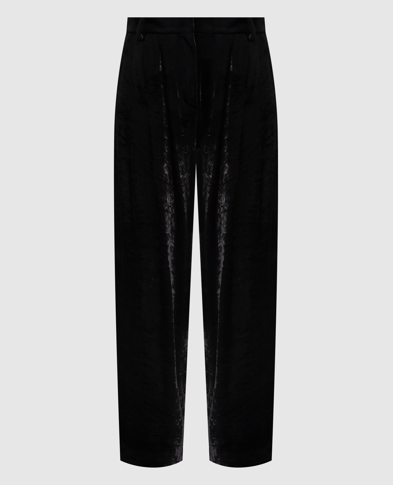 

Черные велюровые штаны, Черный, Зауженные брюки