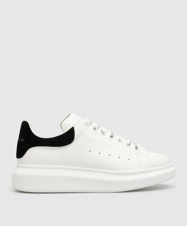 Alexander McQueen Oversized white leather sneakers with logo 553770WHGP7
