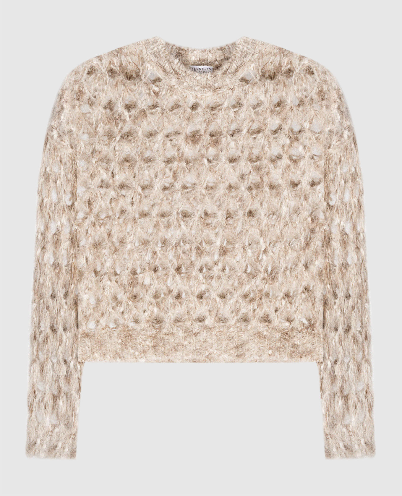 

Бежевый ажурный свитер, Свитера