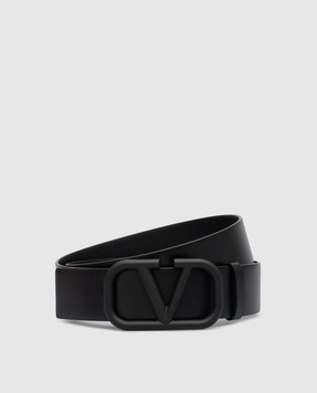 Valentino Черный кожаный ремень VLogo Signature 3Y2T0Q87WQG
