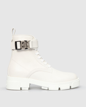 Givenchy Белые кожаные ботинки BE603PE1AJ