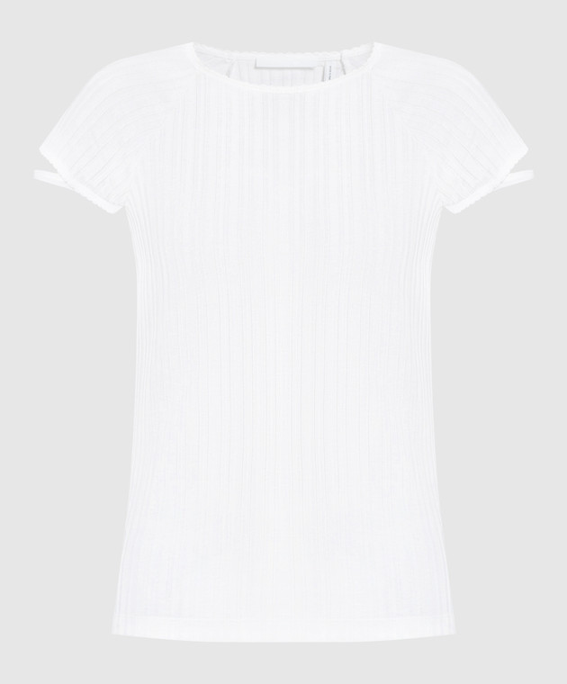 Helmut Lang White t-shirt with a scar L04HW502