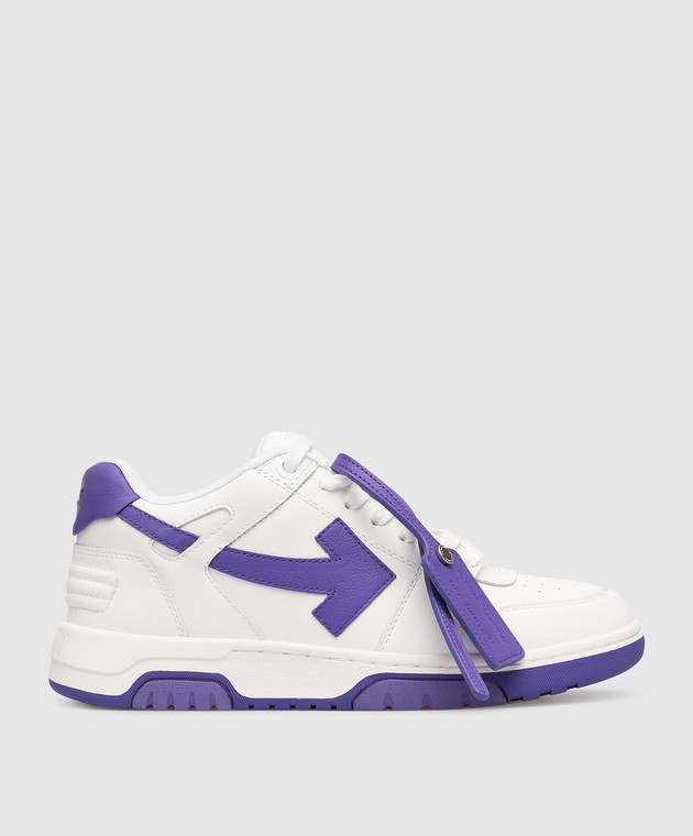 Out of Office Sneakers - Off White - White/Purple - Leather