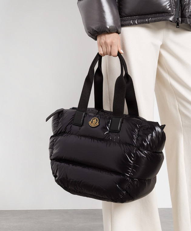 Moncler Черная стеганая сумка-тоут Caradoc 5D00005M2176 изображение 2