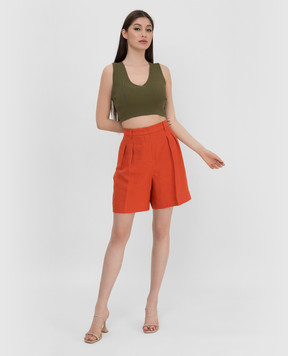 Loro Piana Теракотові лляні шорти FAM1073