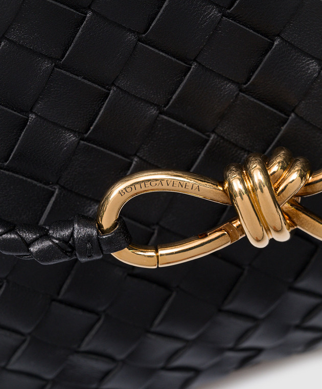 Bottega Veneta Черный кожаный тоут Andiamo с плетением 766014VCPP1 изображение 4