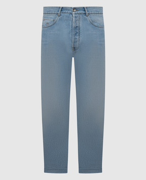 Brunello Cucinelli Блакитні джинси з вишивкою логотипа M074PO1090