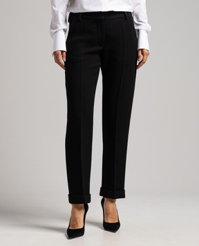 Balmain Чорні штани з вовни BF0PM010WB86