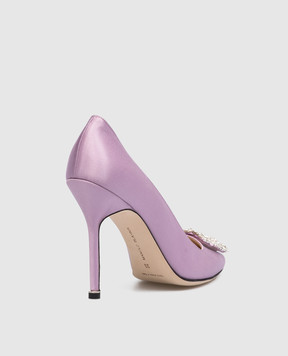 Manolo Blahnik Фіолетові човники HANGISI з кристалами HANGISI