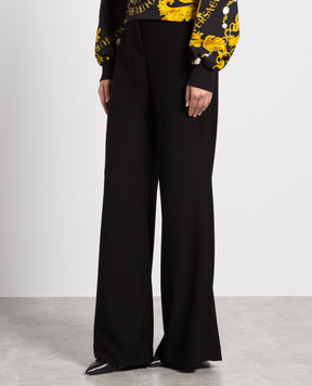 Versace Jeans Couture Чорні штани кльош з логотипом 75HAA110N0230