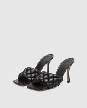 Bottega Veneta Черные мюли с простежкой 592015VBRR0