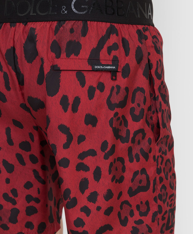 Dolce&Gabbana Плавальні шорти в леопардовий принт M4B45TFHMJF зображення 5