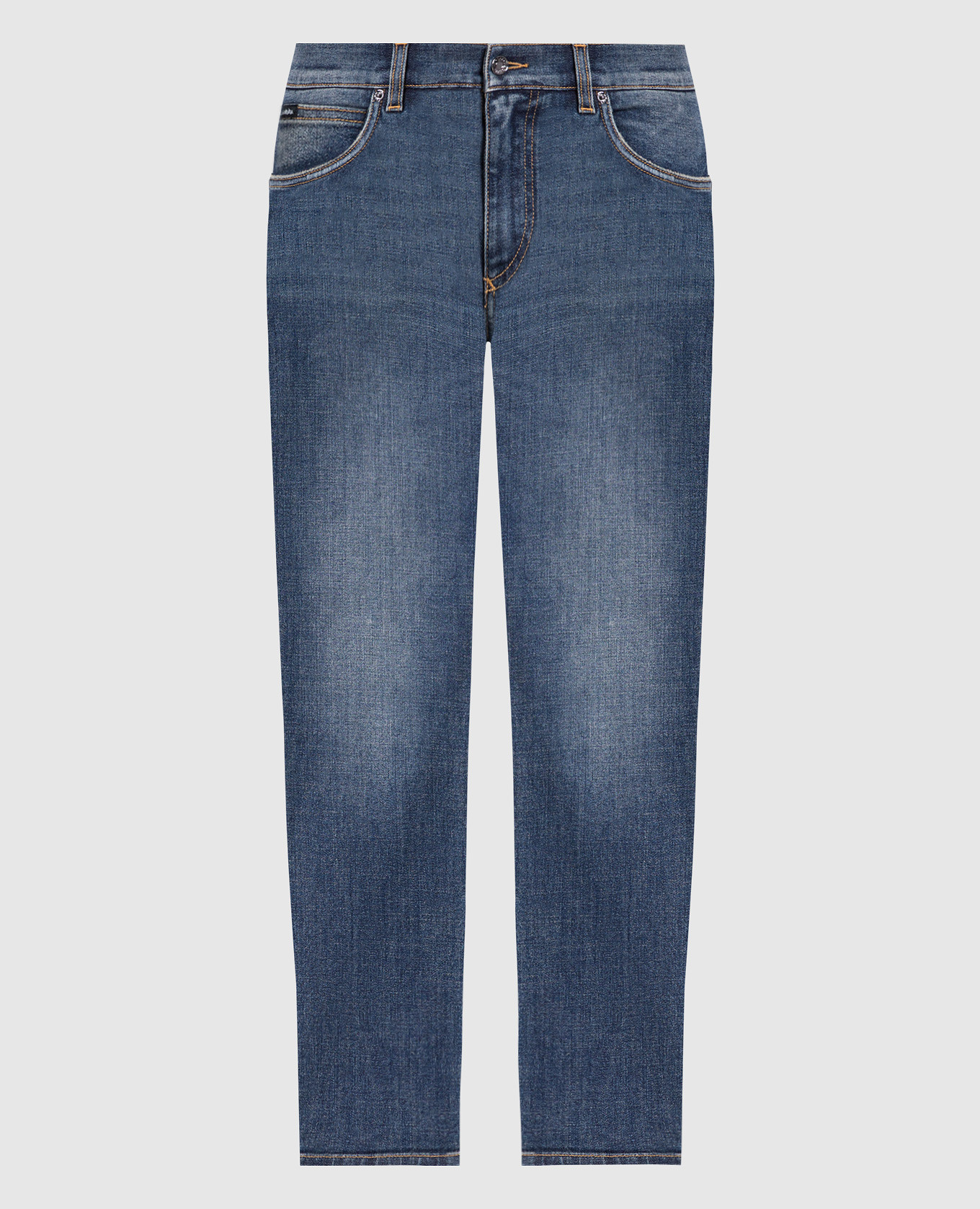 Blue slim jeans with a distressed effect