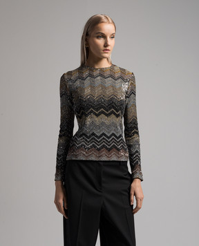 Missoni Блуза з люрексом у геометричний візерунок DS23WN2GBC003U