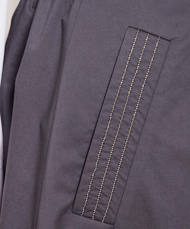 Peserico Gray midi skirt with monil chain P05815D01979 изображение 5