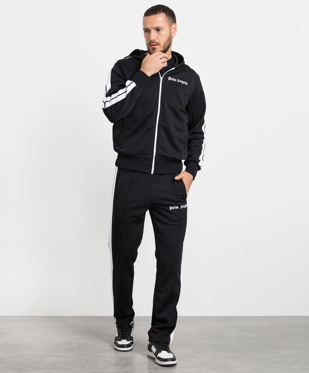 Palm Angels - Черная спортивная кофта с принтом логотипа