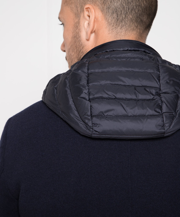 MooRER Blue down jacket made of wool and cashmere BELLOTTOMRW image 5