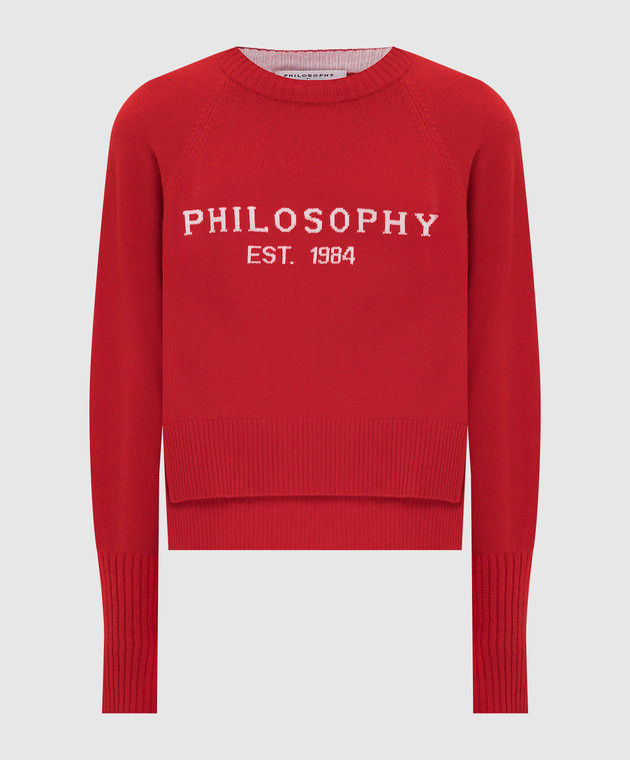 Philosophy di Lorenzo Serafini Червоний светр із вовни та кашеміру з логотипом A0917700