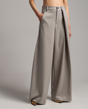 Maison Margiela MM6 Серые брюки с защипом S52KA0481S47848