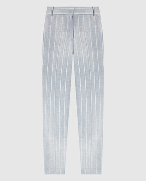 Ermanno Scervino Gray striped pants D426P701UGS