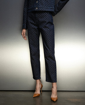 Balmain Сині джинси в монограму логотипа BF0MI020DD80