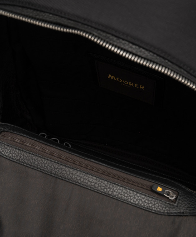 MooRER Black backpack with logo ZAINOCP image 4