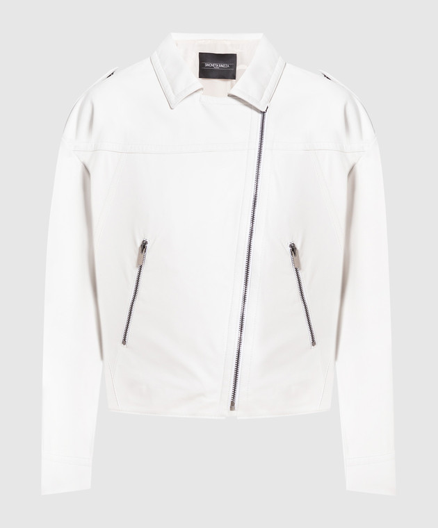 Simonetta Ravizza White leather jacket JA154L7