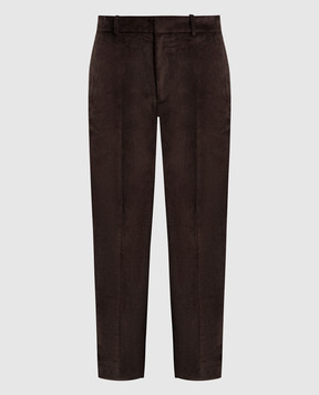 Moncler Темно-коричневые вельветовые брюки 2A00039899S6