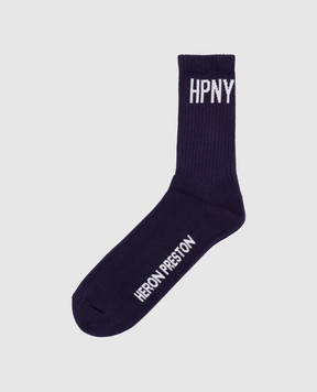 Heron Preston Фиолетовые носки с узором логотипа HMRA008F23KNI001