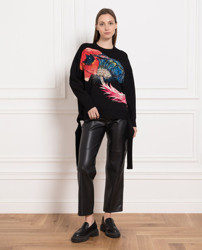 Alexander McQueen Чорний світшот з Hieronymus Bosch з візерунком 748061Q1A55