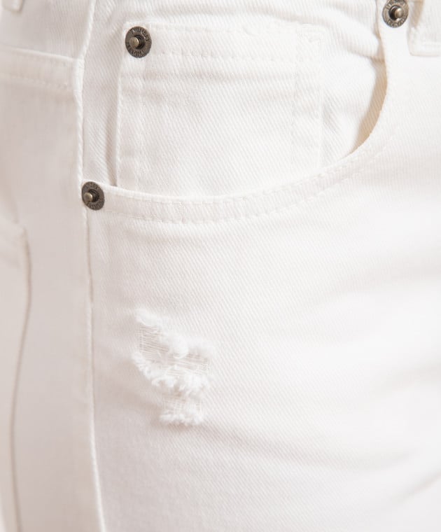 Twinset White jeans with logo patch 231TT2420 image 5