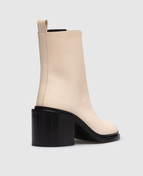 Jil Sander Бежевые кожаные челси J15WU0021PS361