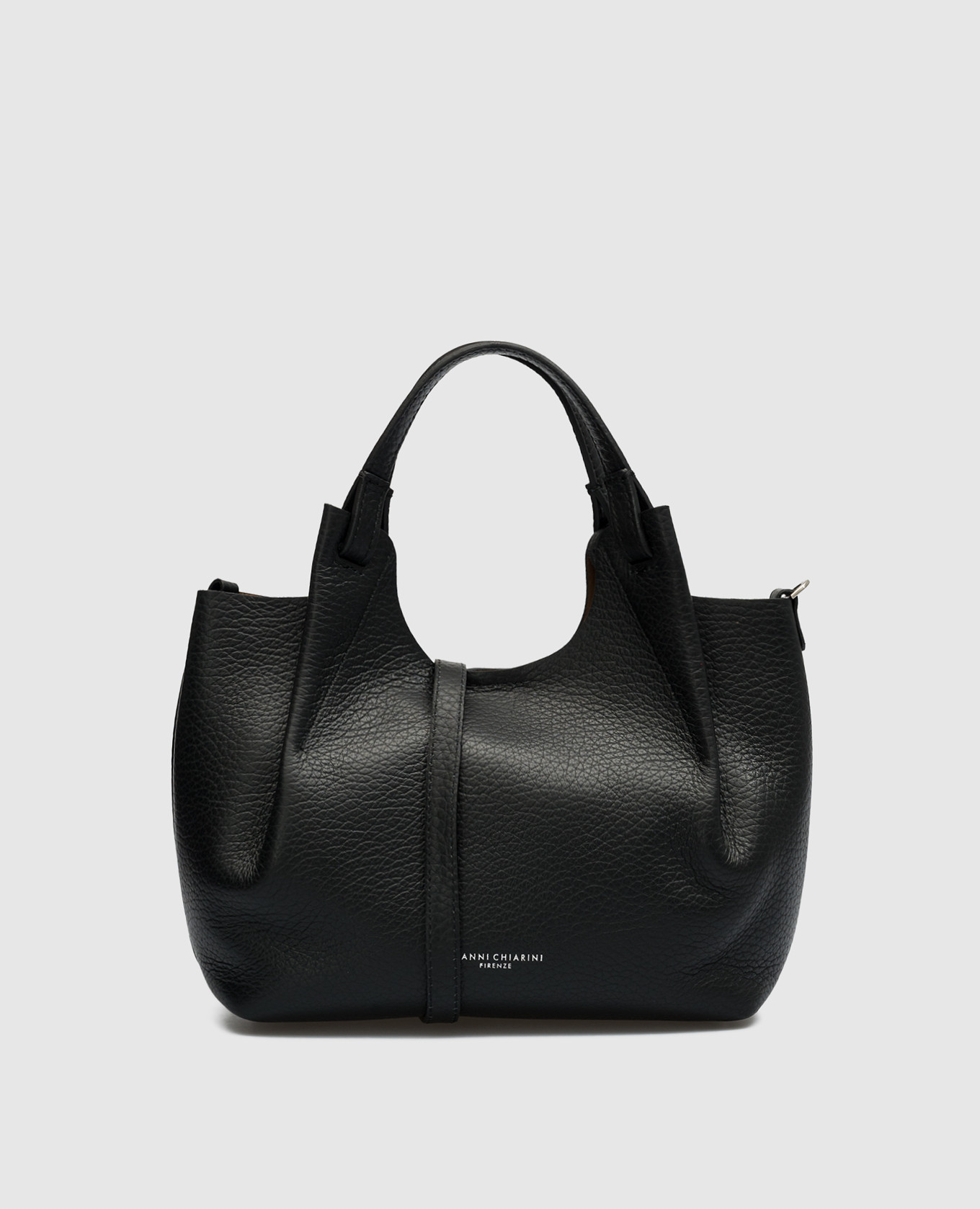 

Черная кожаная сумка-тоут DUA, Черный, Сумки на плечо