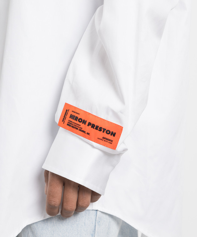 Heron Preston White LS shirt with open back HWGE002S23FAB002 image 5