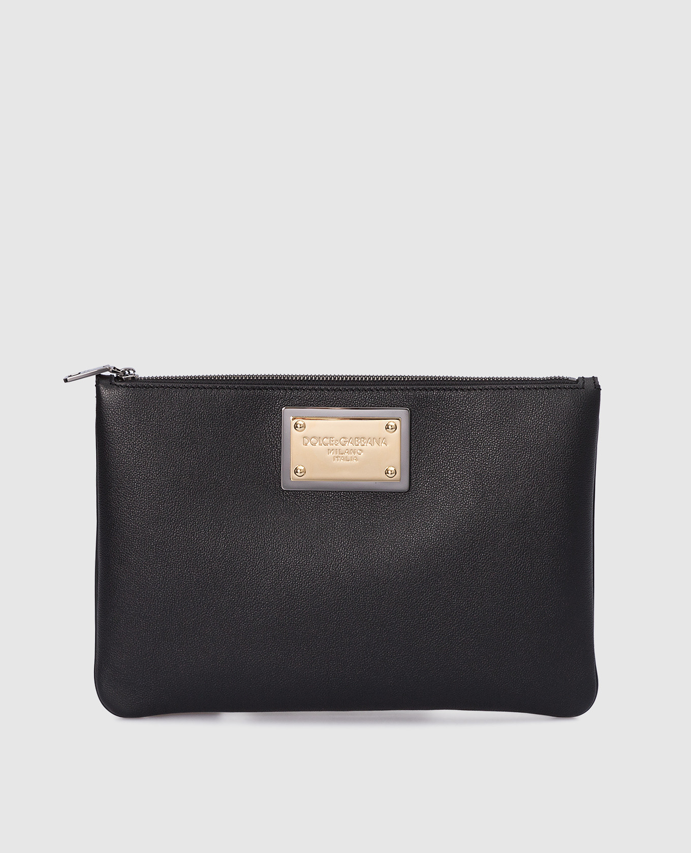 

Черная папка для документов с металлическим патчем, Черный, Маленькие сумки