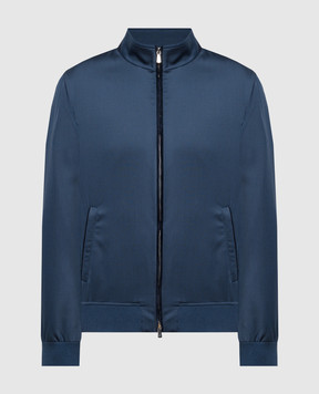 Enrico Mandelli Синя куртка з вовни A8T5014531