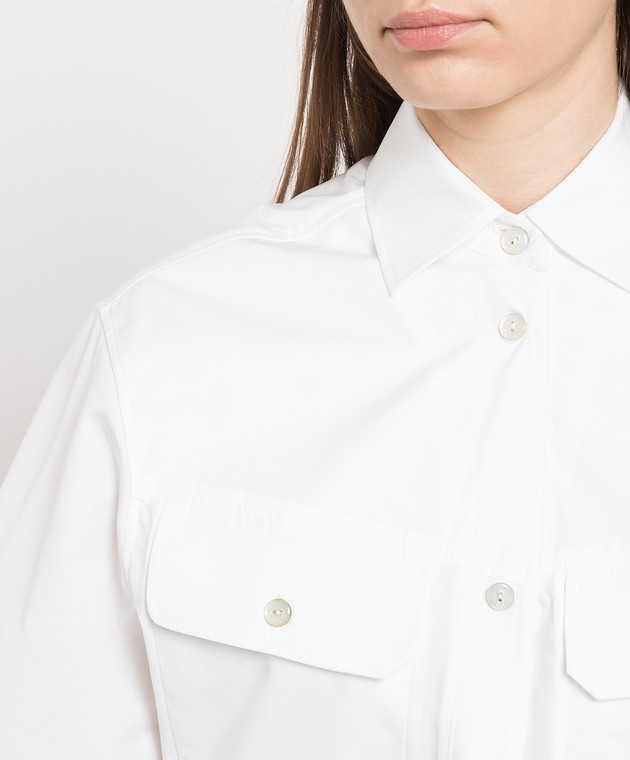 Off-White White shirt with logo embroidery OWGG001S23FAB001 image 5