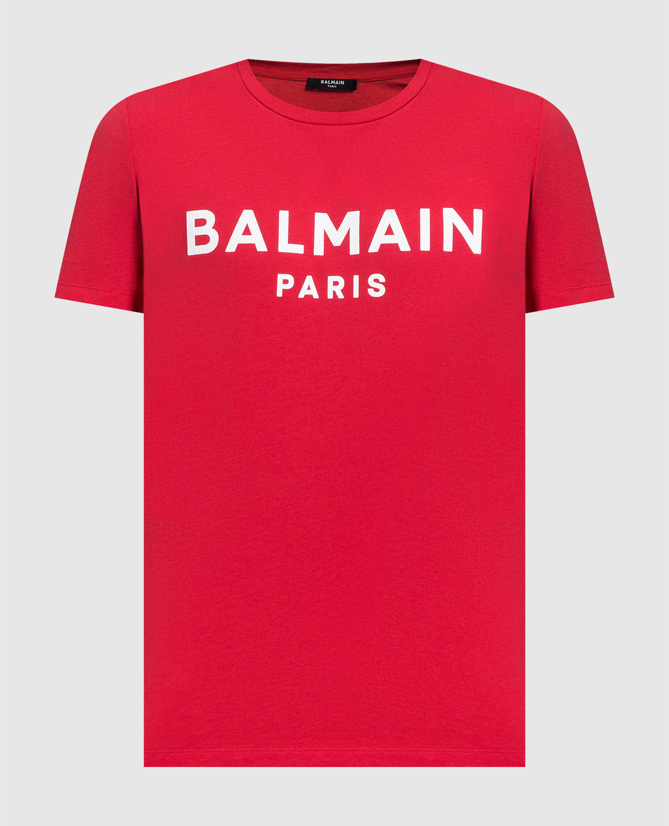 Red T-shirt with contrasting logo