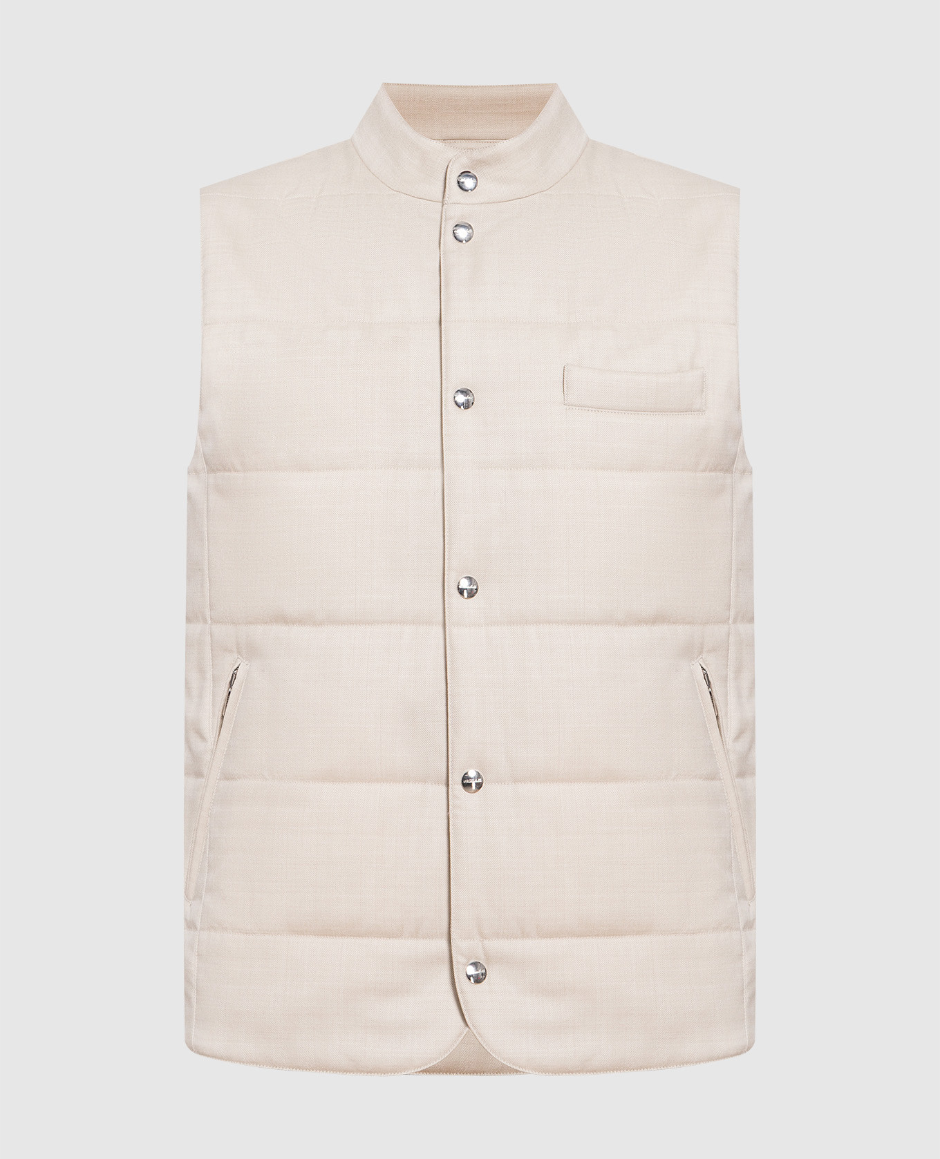 Beige vest made of wool