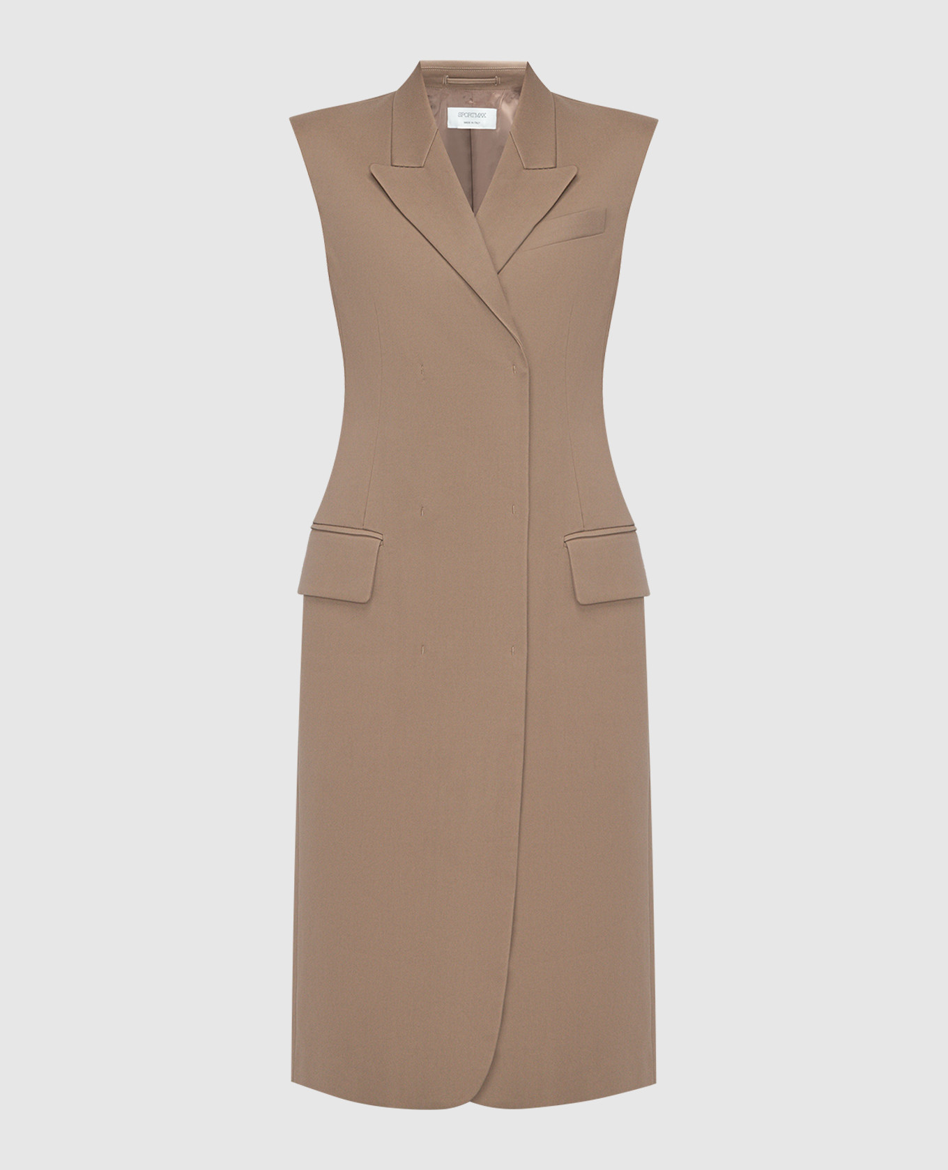 

Коричневое платье-жилет Goloso, Коричневый, Повседневные платья