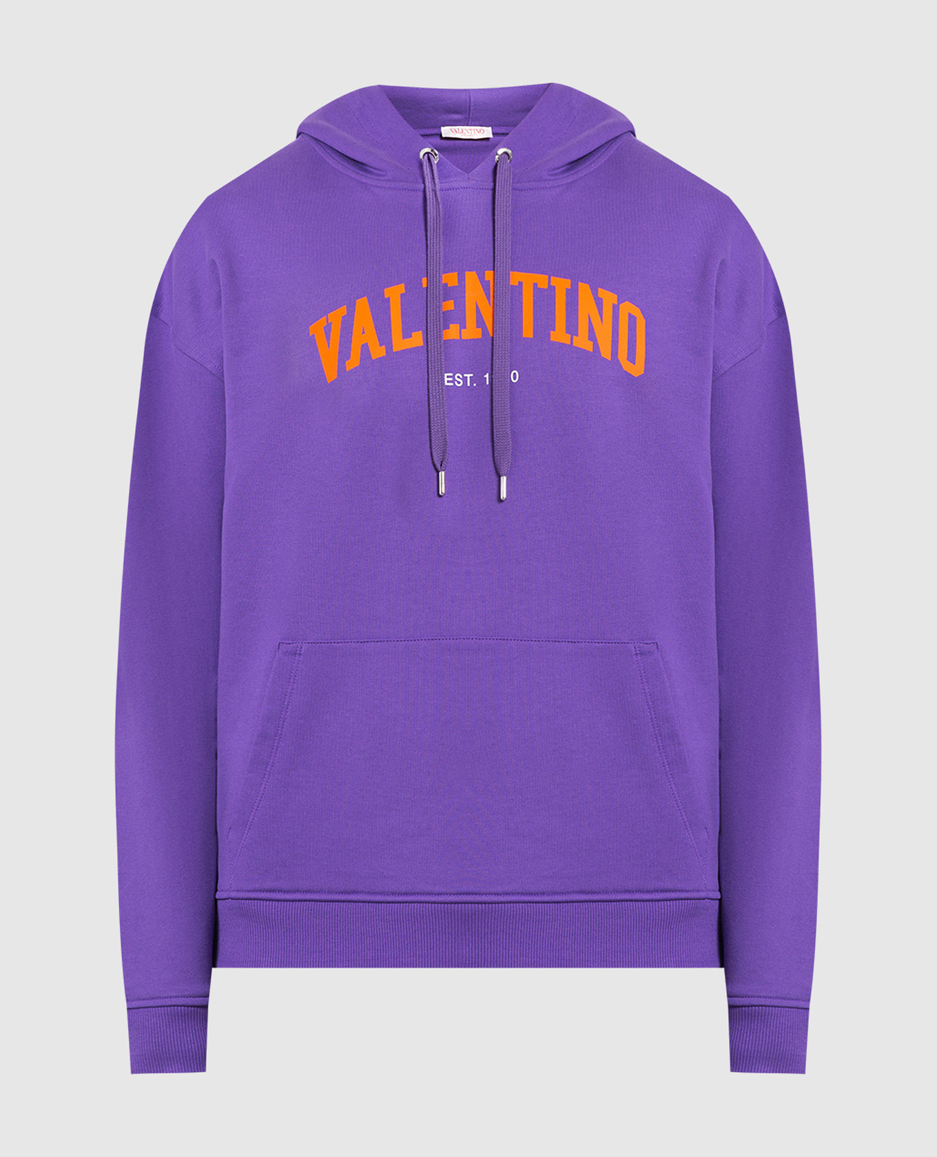 Purple hoodie with logo print