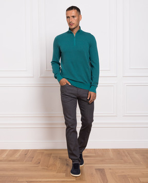 Loro Piana Бирюзовый джемпер из кашемира FAG4525