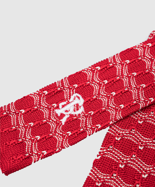 Stefano Ricci Children's red patterned silk tie YCRMTSR8162 image 3