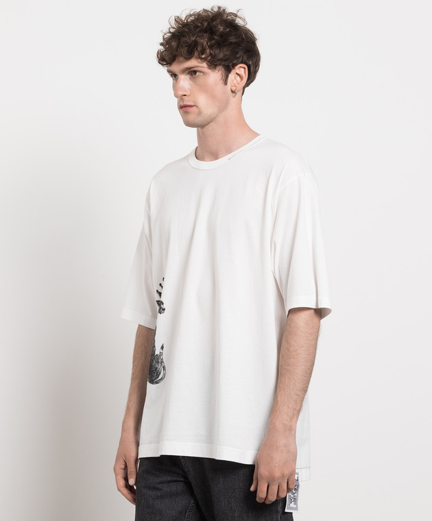 Dolce&Gabbana White t-shirt with a print G8MF9TFI73U image 3