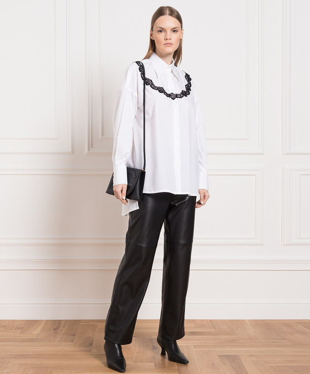 Dolce&Gabbana White shirt with contrasting lace F5Q62TFU5T9 изображение 2