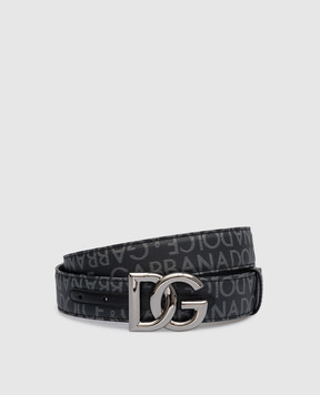 Dolce&Gabbana Сірий ремінь в принт логотипу BC4644AJ705