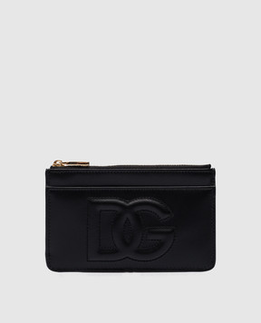 Dolce&Gabbana Черный кожаный картхолдер DG LOGO BI1261AG081