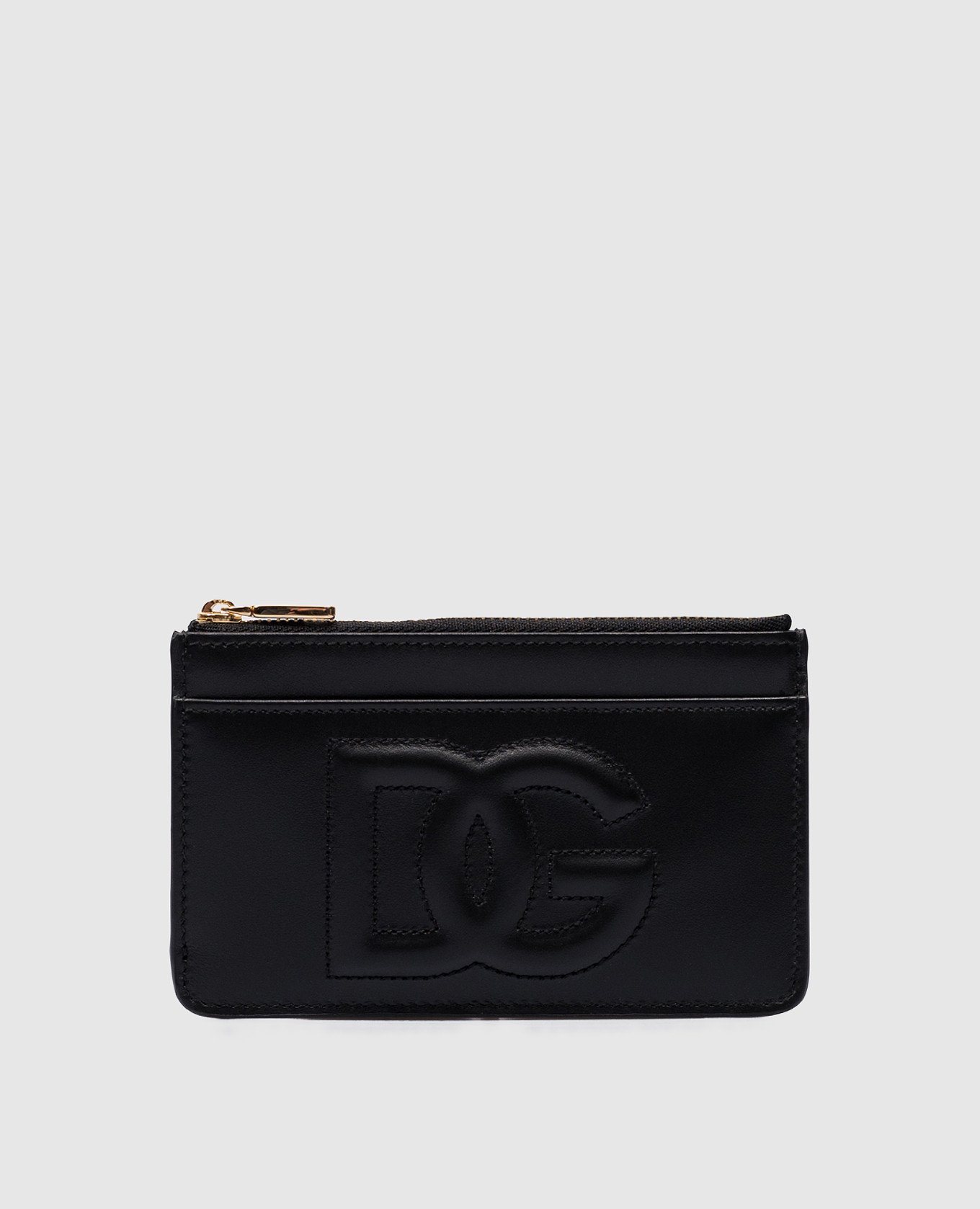 Black leather DG LOGO cardholder