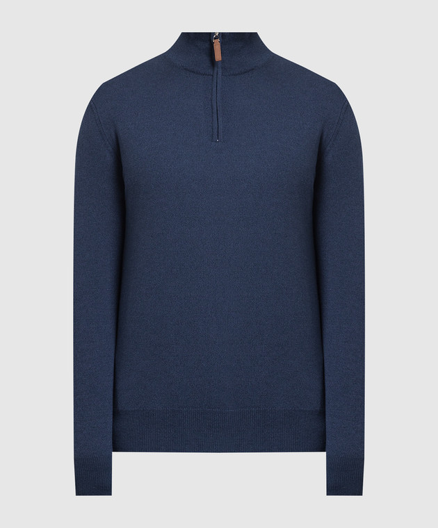D'Uomo Milano Blue wool and cashmere sweater 907N